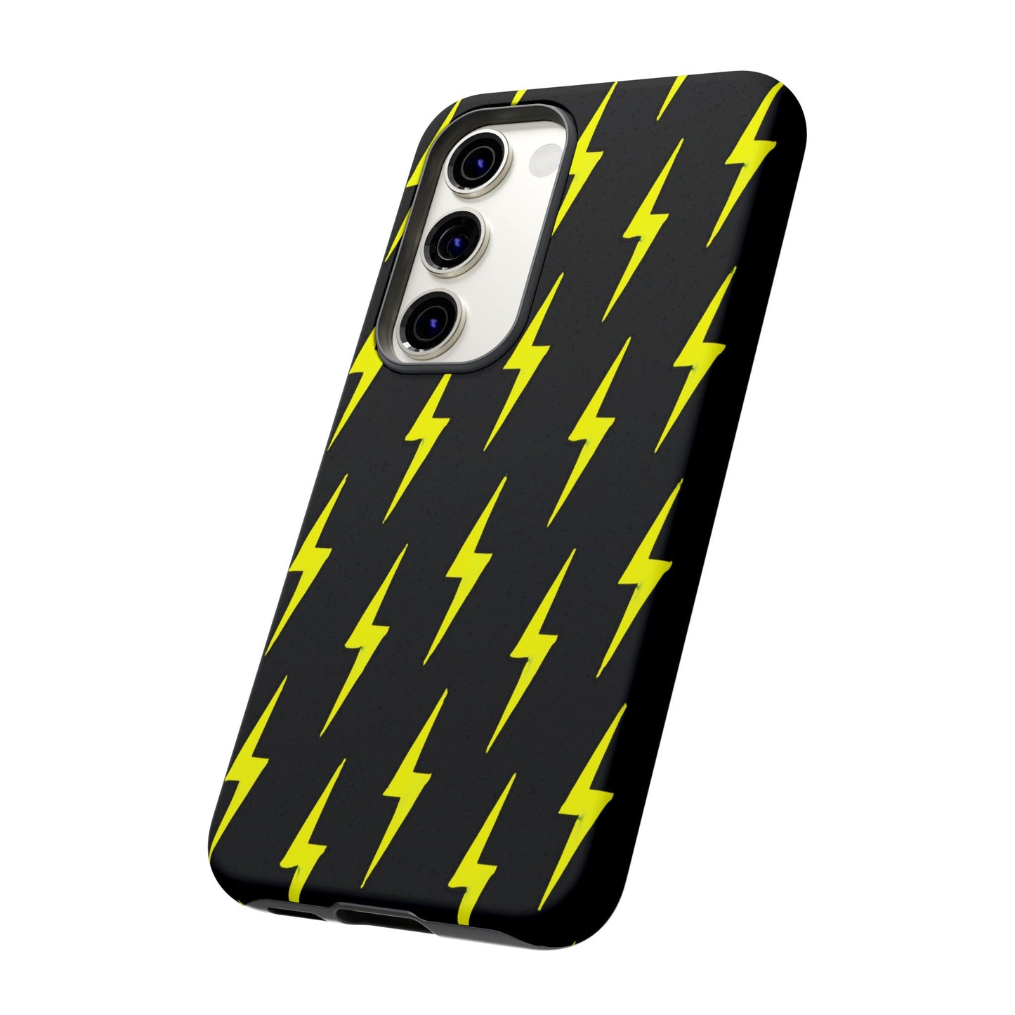 Yellow Lightning Bolt Tough Phone Case | Bold Electric Pattern Case for Iphone, Samsung Galaxy and Pixel