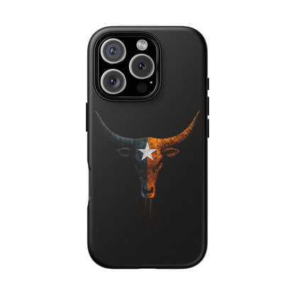 Texas Longhorn Skull Phone Case Western Cowboy Bull iPhone Samsung Cover