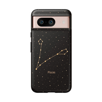 Pisces Zodiac Constellation Phone Case – Luxe Gold Celestial Cover