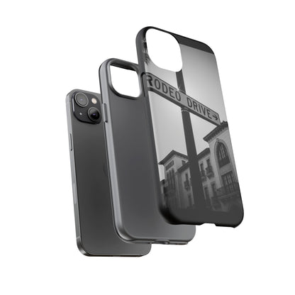 Rodeo Drive Phone Case | Los Angeles Aesthetic Black & White Photography | Luxury LA Street Tough Case for iPhone & Samsung