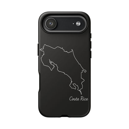 Costa Rica Outline Phone Case – Minimal Country Map Tough Case (iPhone, Samsung, Pixel)