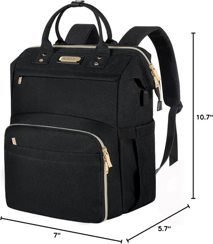 Lunch Bag Backpack, Insulated Cooler Backpack Lunch Box Laptop Backpack with USB Port for Women Men Fits 15.6 Inch Laptop