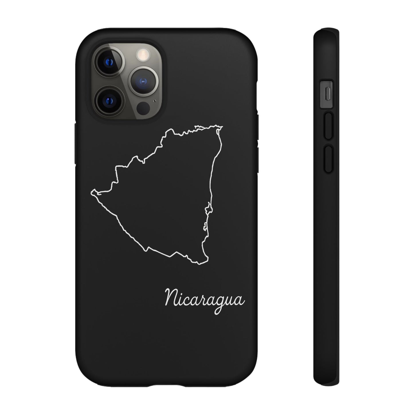 Nicaragua Outline Phone Case – Minimal Country Map Tough Case (iPhone, Samsung, Pixel)