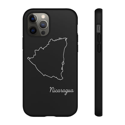 Nicaragua Outline Phone Case – Minimal Country Map Tough Case (iPhone, Samsung, Pixel)
