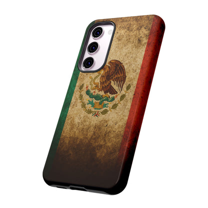 Vintage Mexico Flag Phone Case – Mexican Pride Grunge Flag Aesthetic Tough Case