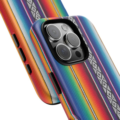 Serape Stripe Phone Case – Colorful Mexican Blanket Pattern Tough Case
