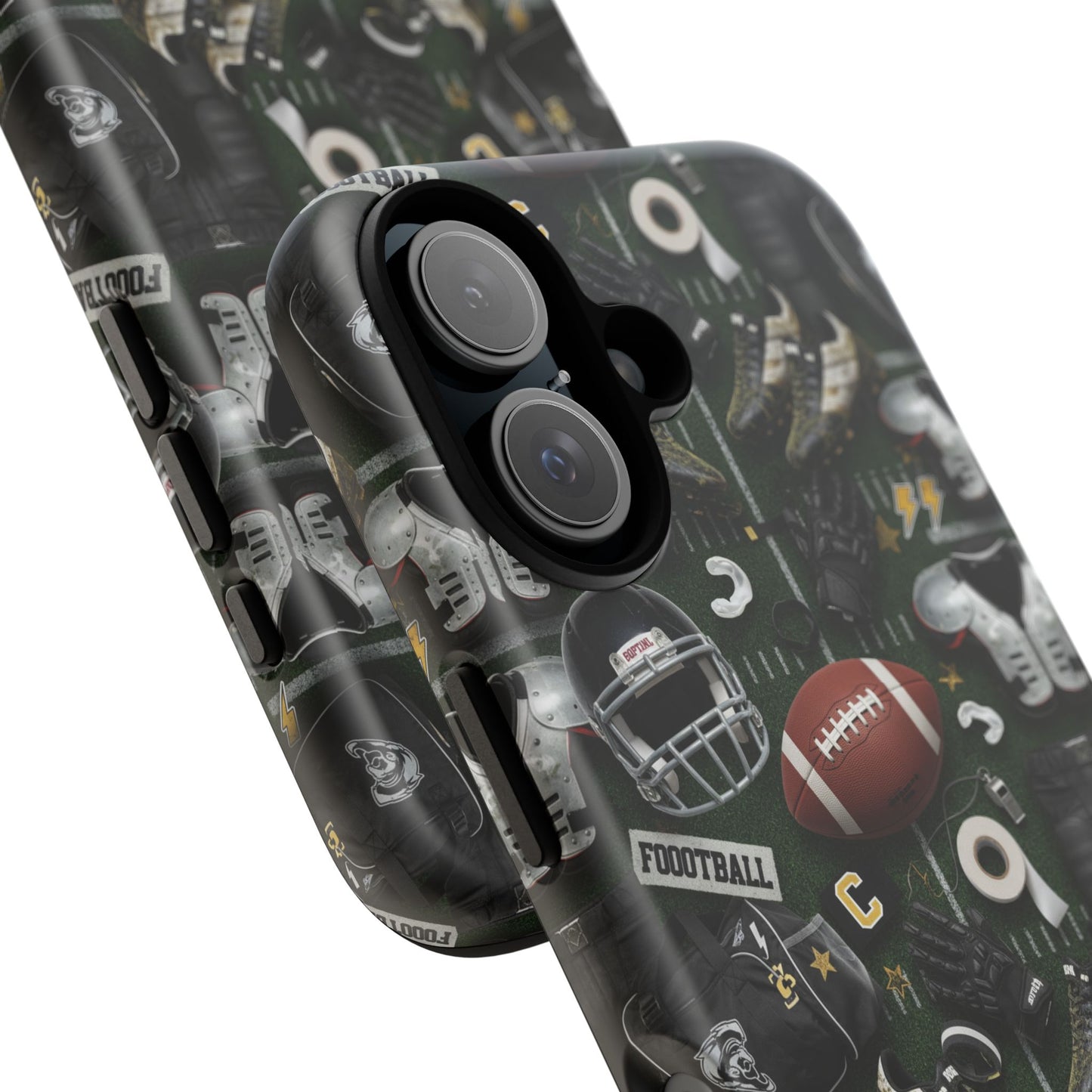 Football Pattern Phone Case – Sports Fan Tough Protective Game Day Case