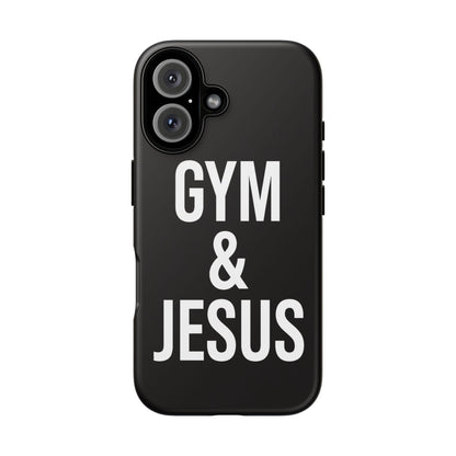 Gym & Jesus Phone Case Christian Faith Workout Gym Motivation Case