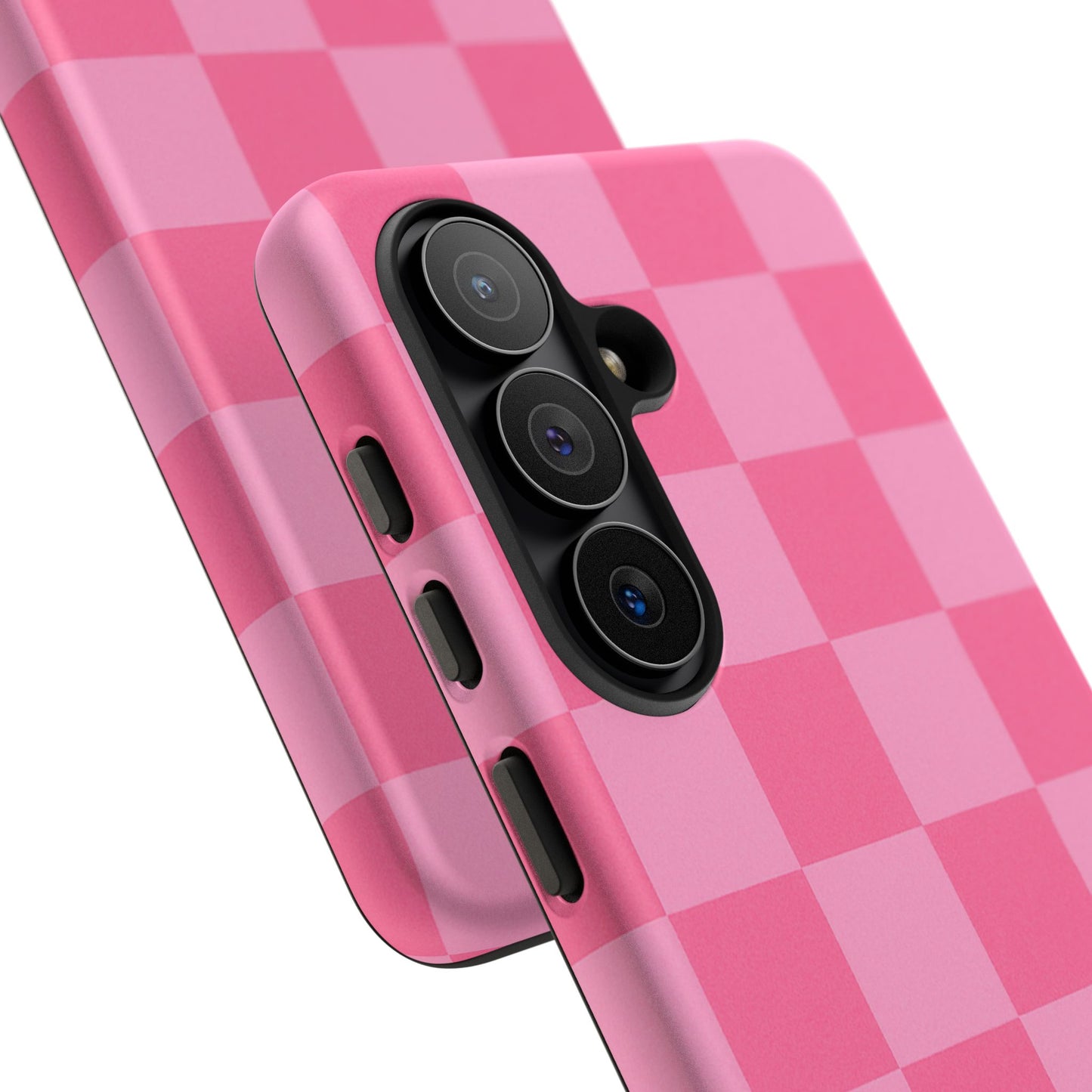 Pink Checkerboard Phone Case | Cute Aesthetic Checkered iPhone & Samsung Tough Case