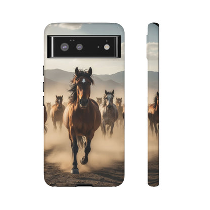 Running Horses Phone Case | Wild Mustang Herd Tough Protective Cover