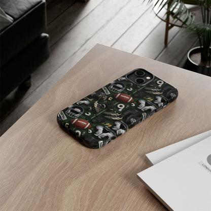 Football Pattern Phone Case – Sports Fan Tough Protective Game Day Case