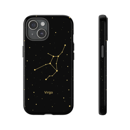 Virgo Zodiac Constellation Phone Case – Luxe Gold Celestial Cover