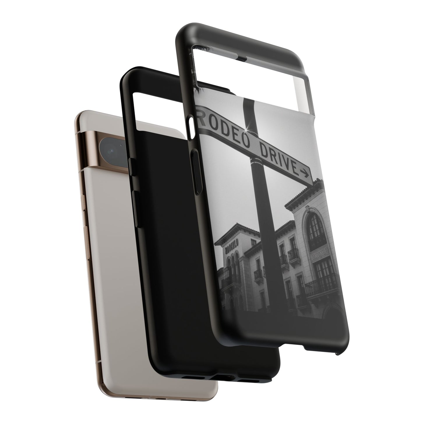 Rodeo Drive Phone Case | Los Angeles Aesthetic Black & White Photography | Luxury LA Street Tough Case for iPhone & Samsung