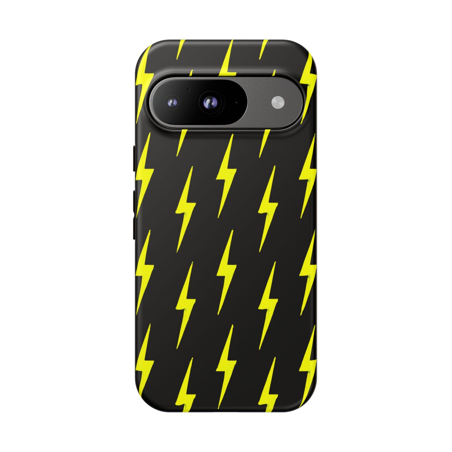 Yellow Lightning Bolt Tough Phone Case | Bold Electric Pattern Case for Iphone, Samsung Galaxy and Pixel