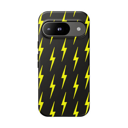 Yellow Lightning Bolt Tough Phone Case | Bold Electric Pattern Case for Iphone, Samsung Galaxy and Pixel