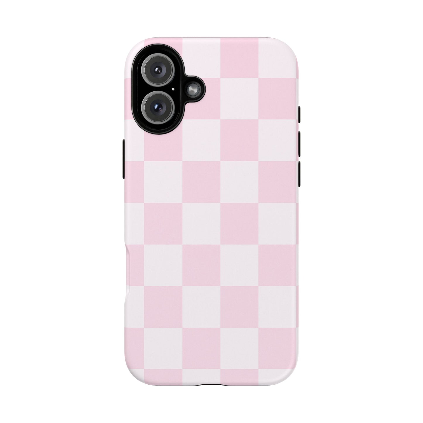Light Pink Checkerboard Phone Case | Pastel Aesthetic Checkered iPhone & Samsung Tough Case