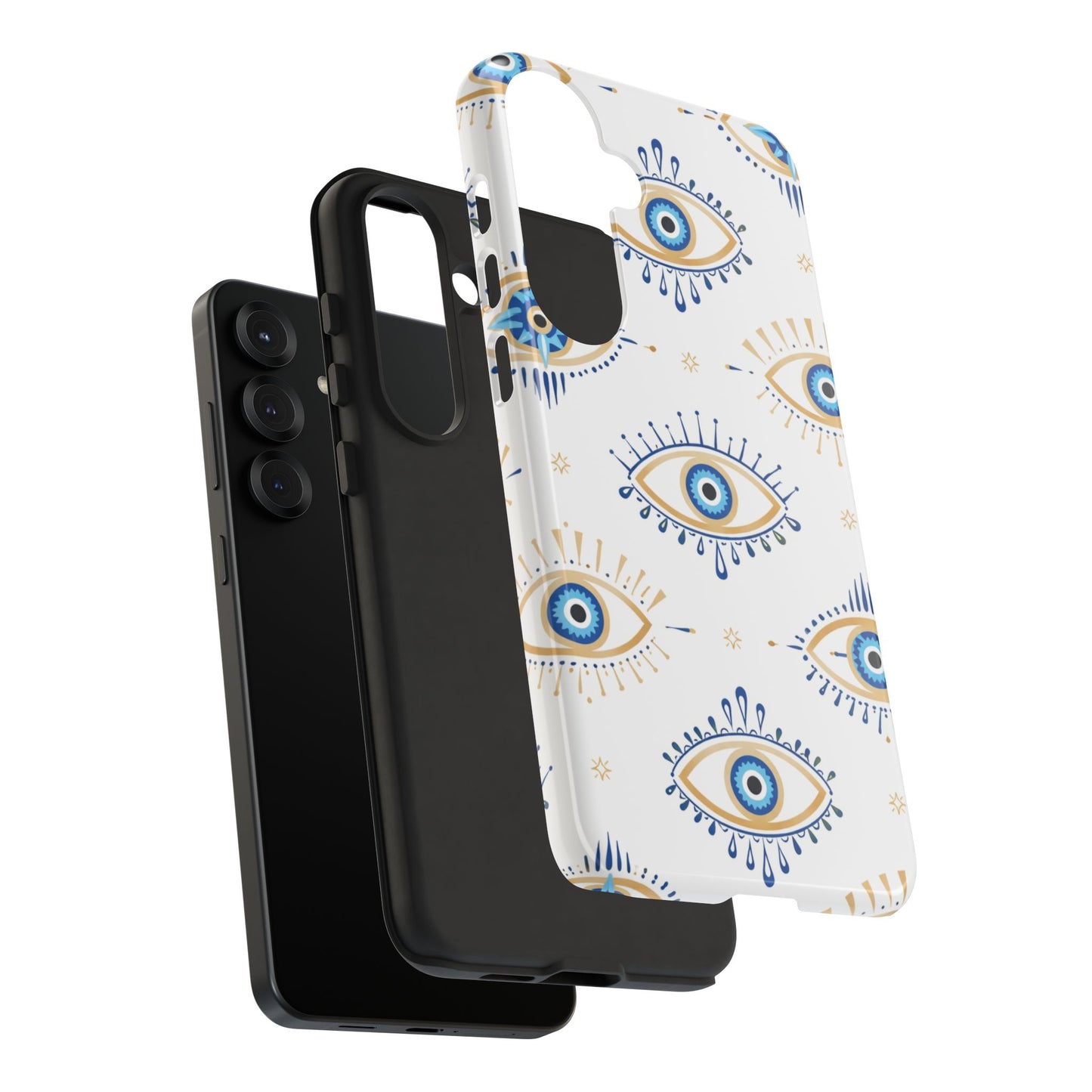 Blue Evil Eye Phone Case – Protective Slim Shockproof Cover for Iphone, Samsung Galaxy and Pixel