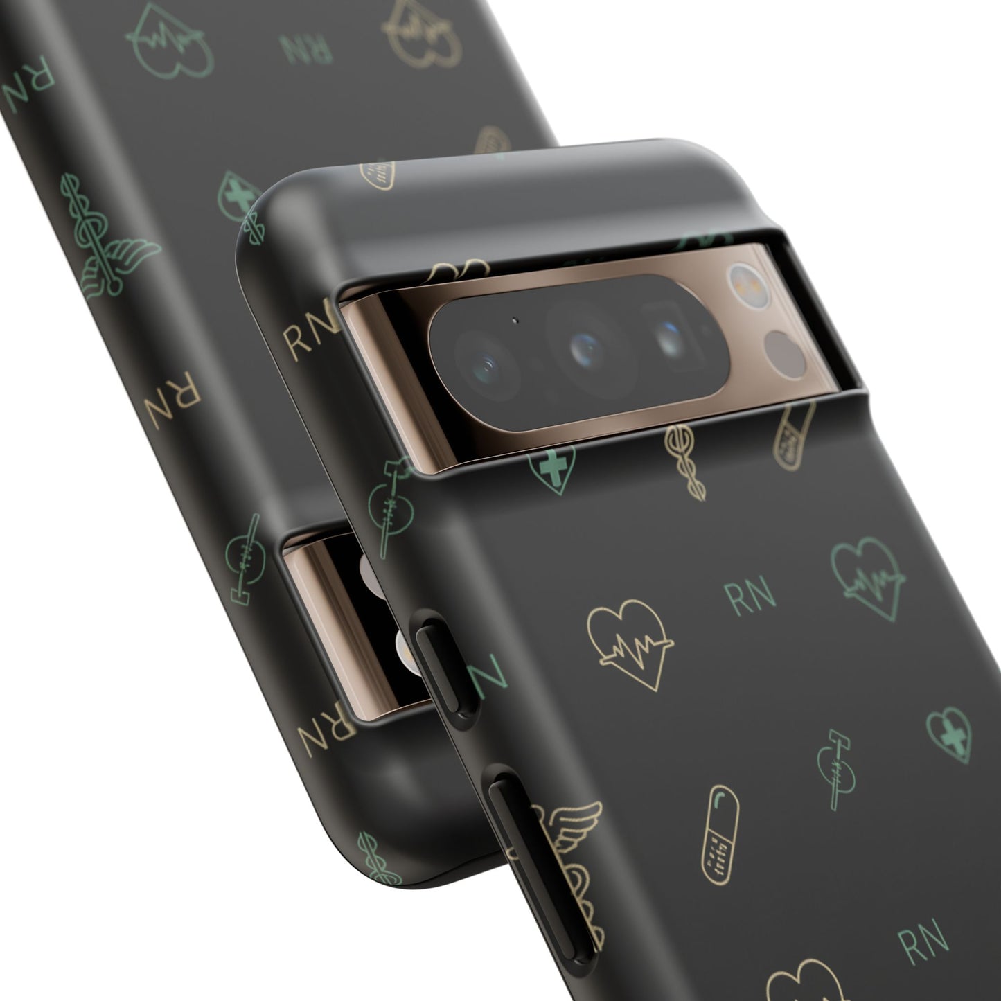 RN Nurse Phone Case – Minimal Medical Icon Pattern Healthcare Worker Tough Case