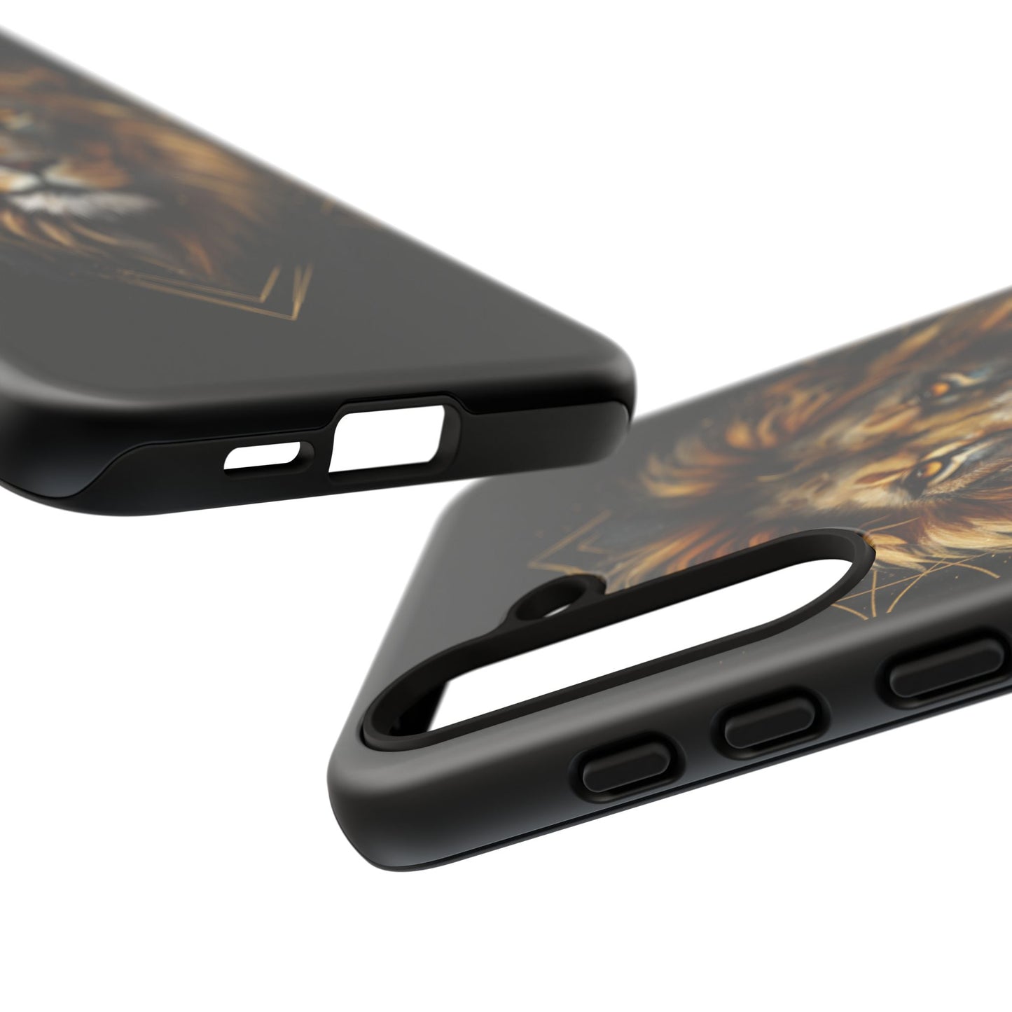 Majestic Lion Phone Case – Black Gold Luxury Lion Art Tough Protective Case