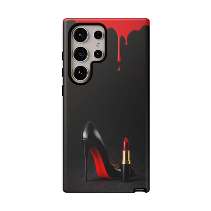 Dark Feminine Red Drip Phone Case – Gothic Glam Tough Cover