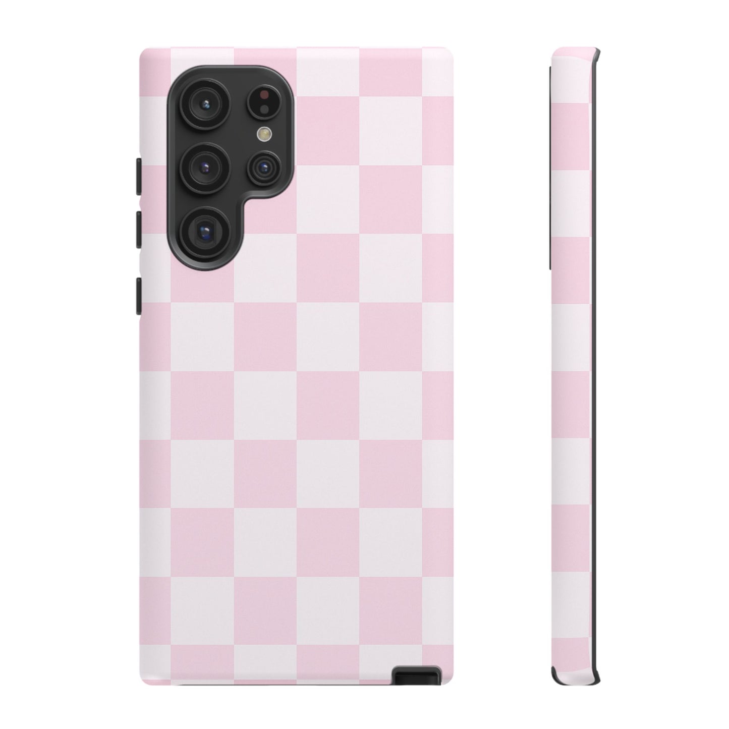 Pink Checkerboard Phone Case | Aesthetic Tough Protective Case