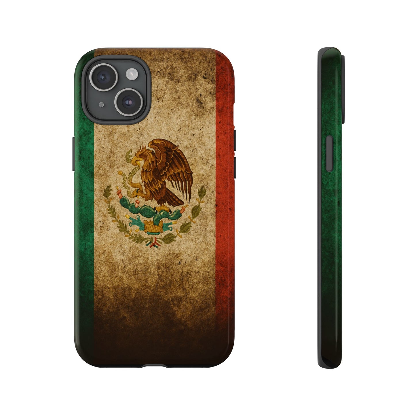 Vintage Mexico Flag Phone Case – Mexican Pride Grunge Flag Aesthetic Tough Case