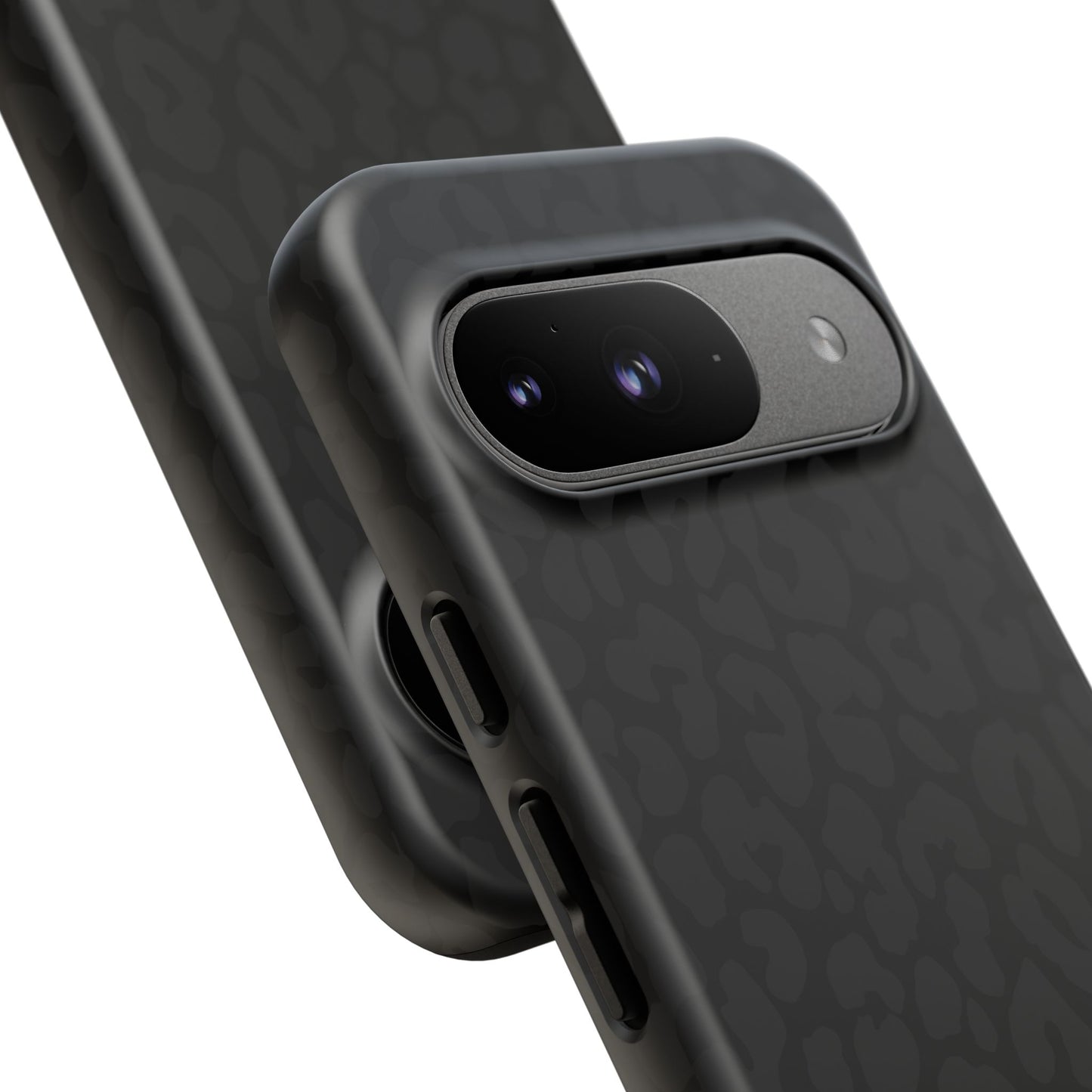 Black Leopard Phone Case | Black on Black Leopard Print Tough iPhone & Samsung Case | Matte or Glossy Protective Cover