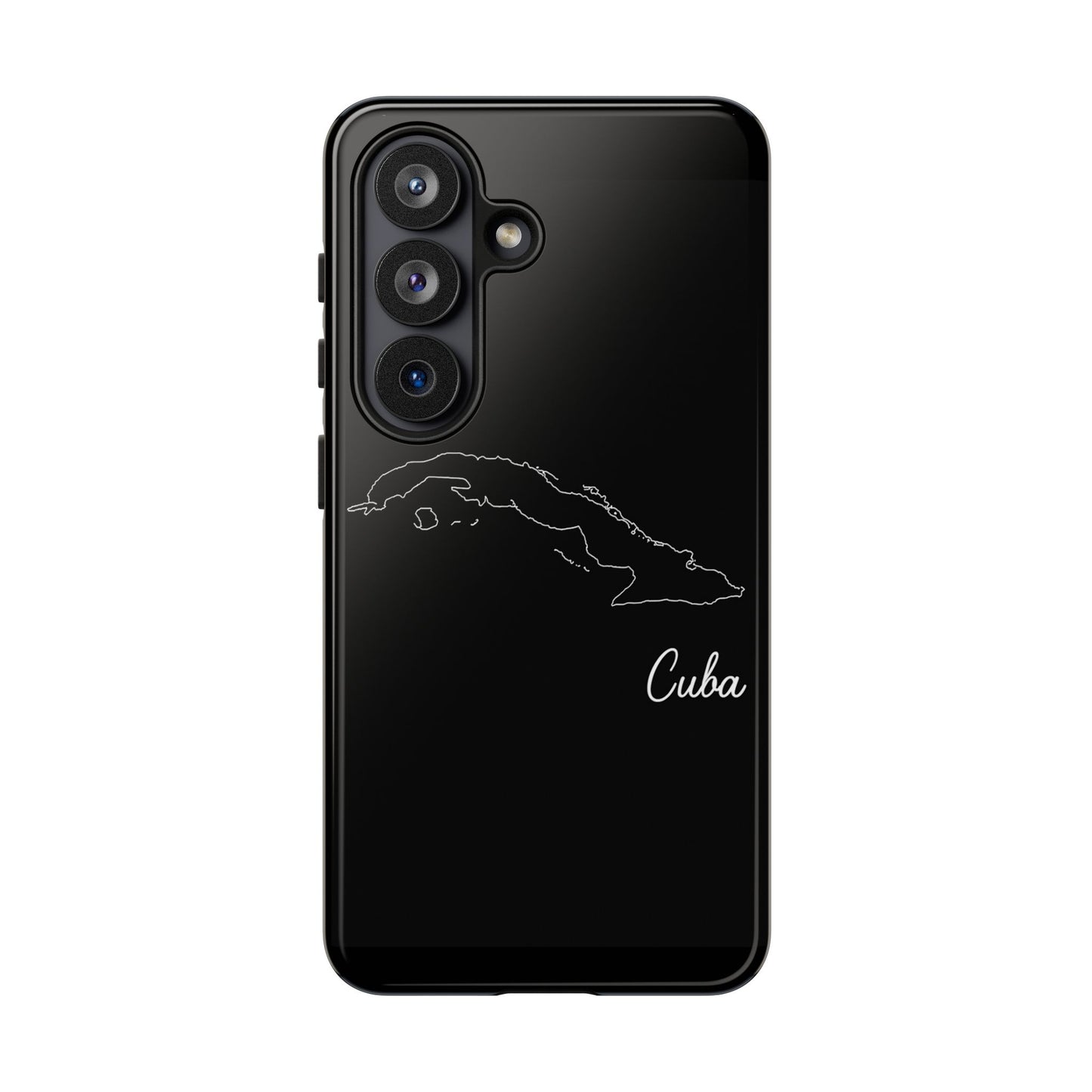 Cuba Outline Phone Case – Minimal Country Map Tough Case (iPhone, Samsung, Pixel)