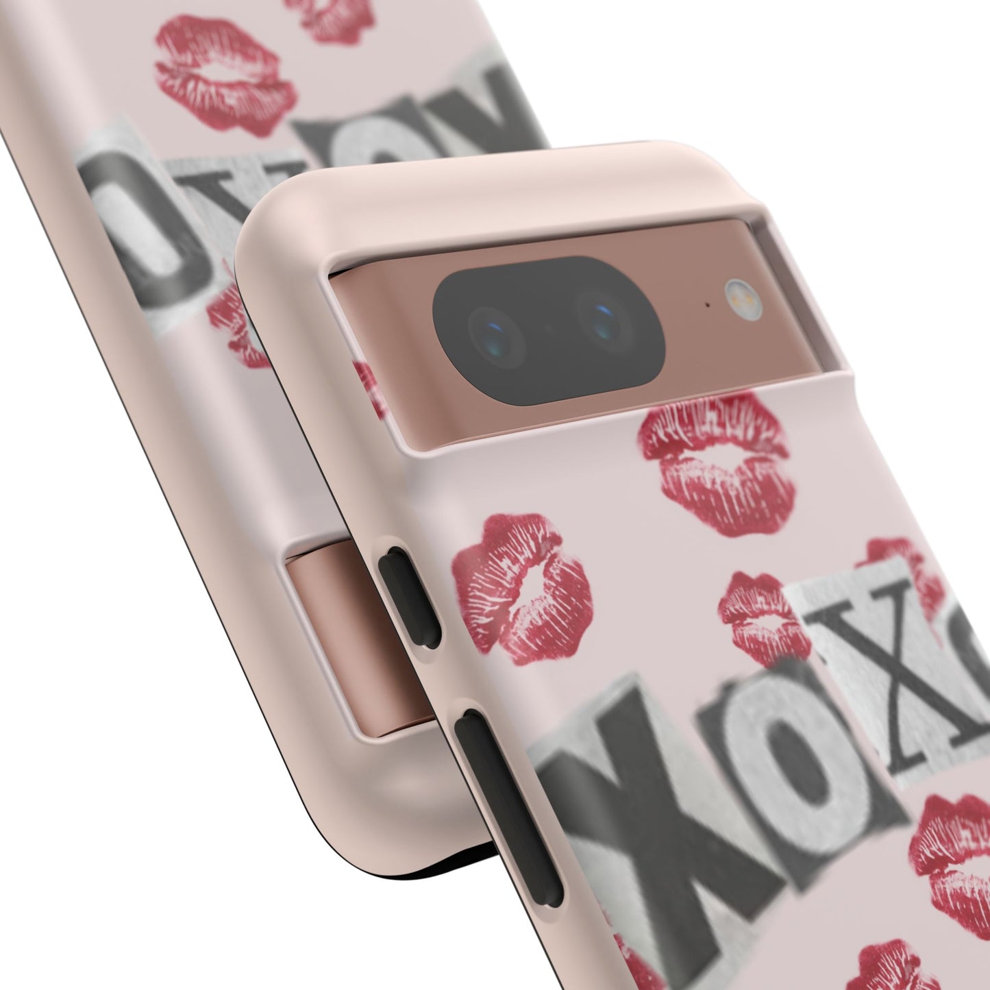 XOXO Kiss Print Phone Case | Coquette Valentine Aesthetic | Cute Pink Lipstick Kiss Tough Case for iPhone & Samsung