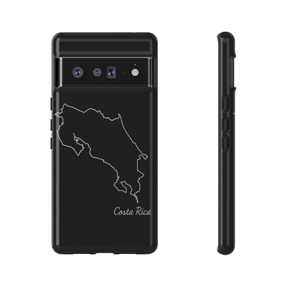 Costa Rica Outline Phone Case – Minimal Country Map Tough Case (iPhone, Samsung, Pixel)