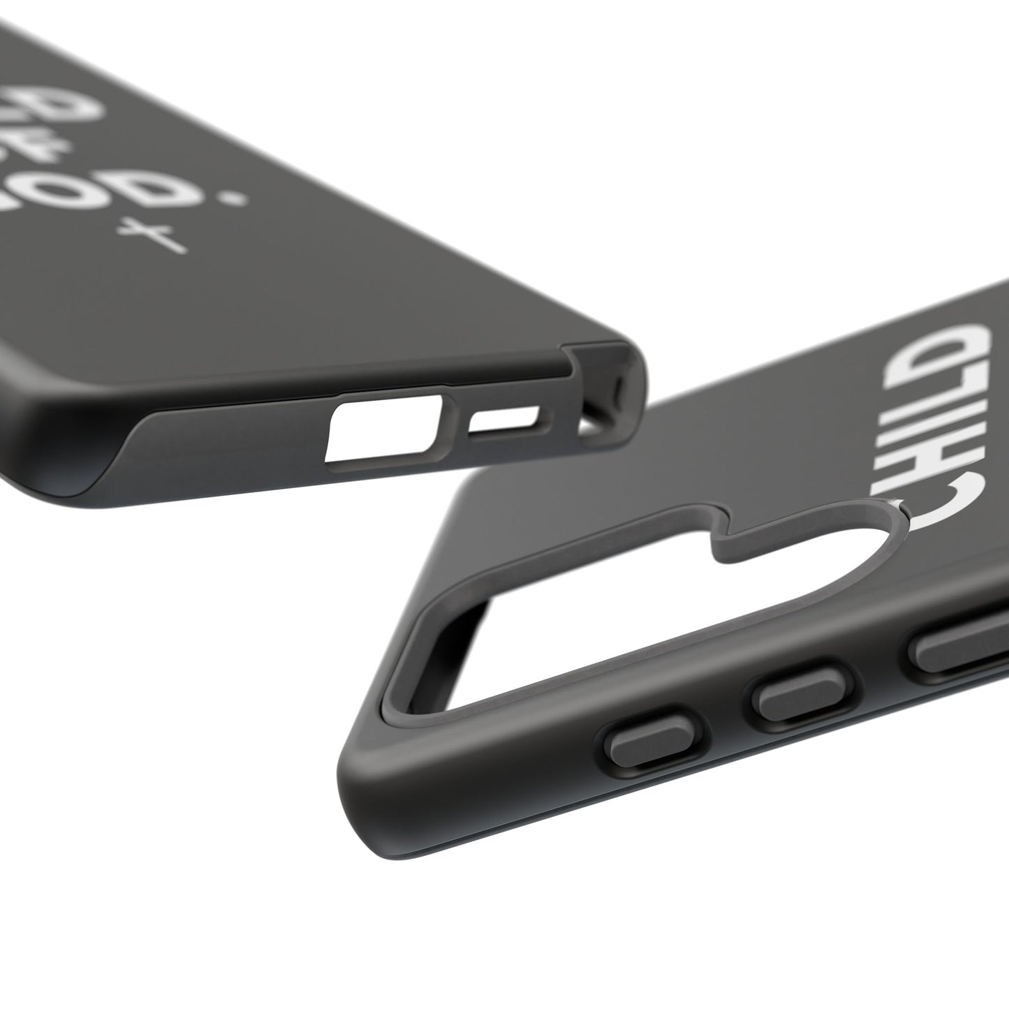 Child of God Phone Case Christian Black Aesthetic Cross Tough Cover