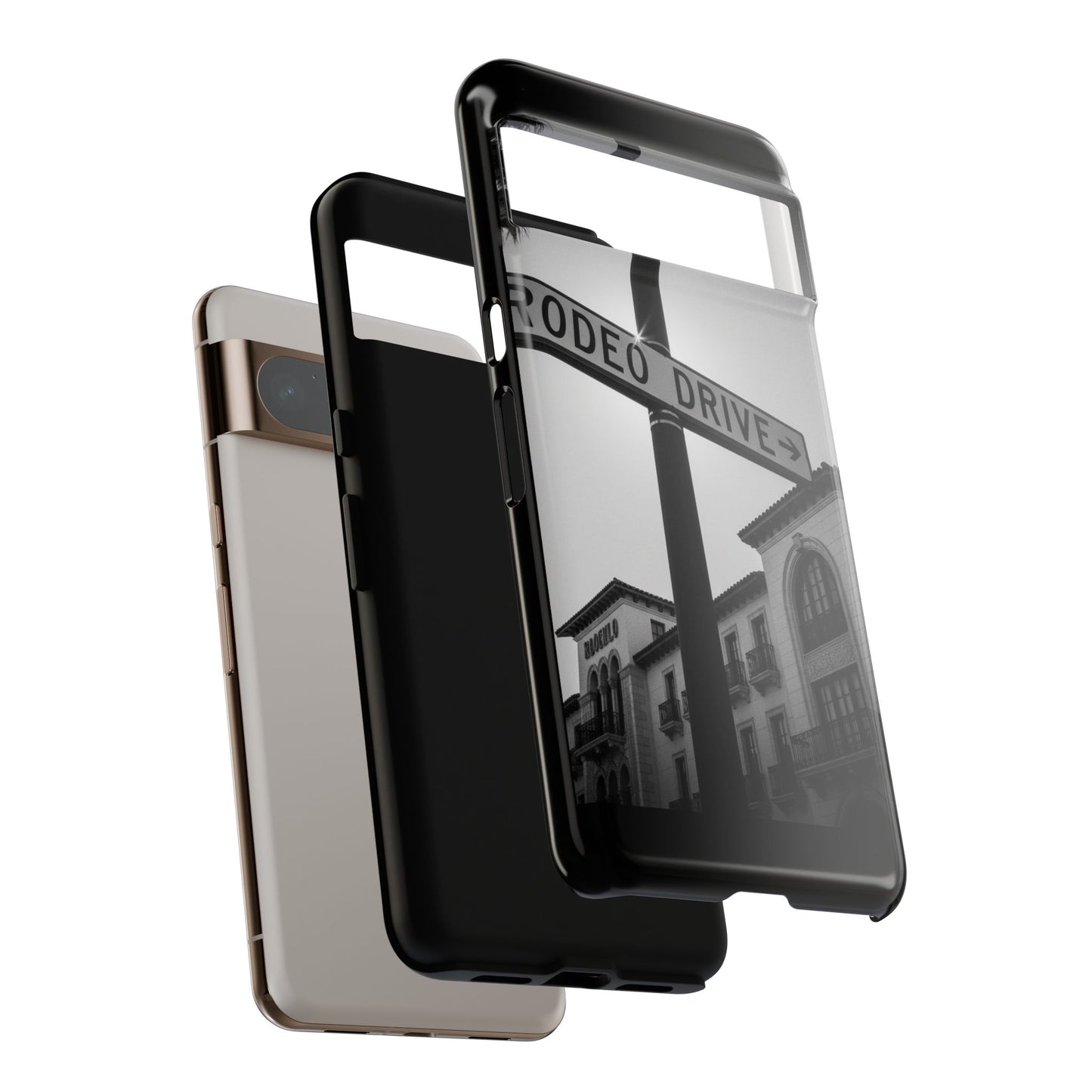 Rodeo Drive Phone Case | Los Angeles Aesthetic Black & White Photography | Luxury LA Street Tough Case for iPhone & Samsung