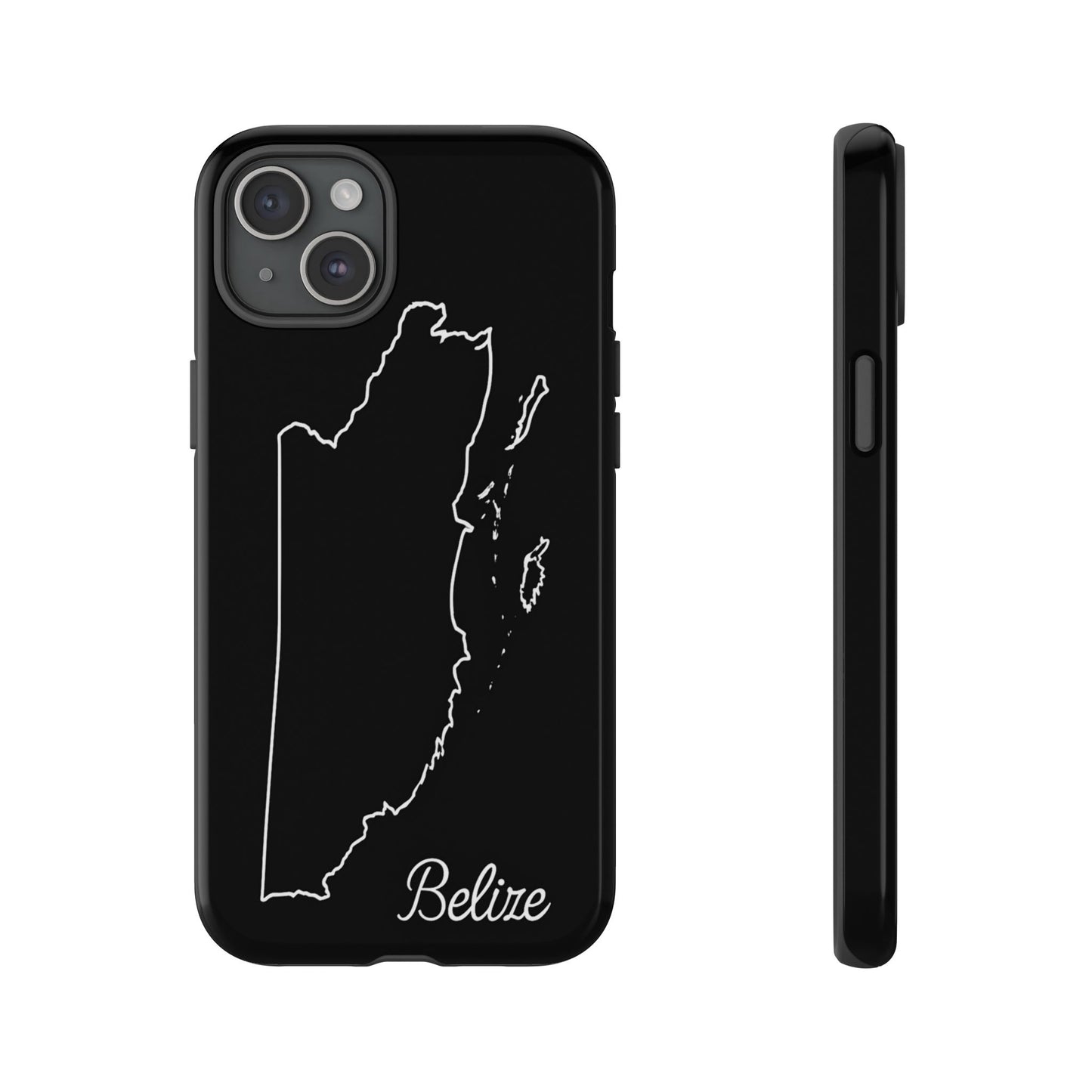 Belize Outline Phone Case – Minimal Country Map Tough Case (iPhone, Samsung, Pixel)