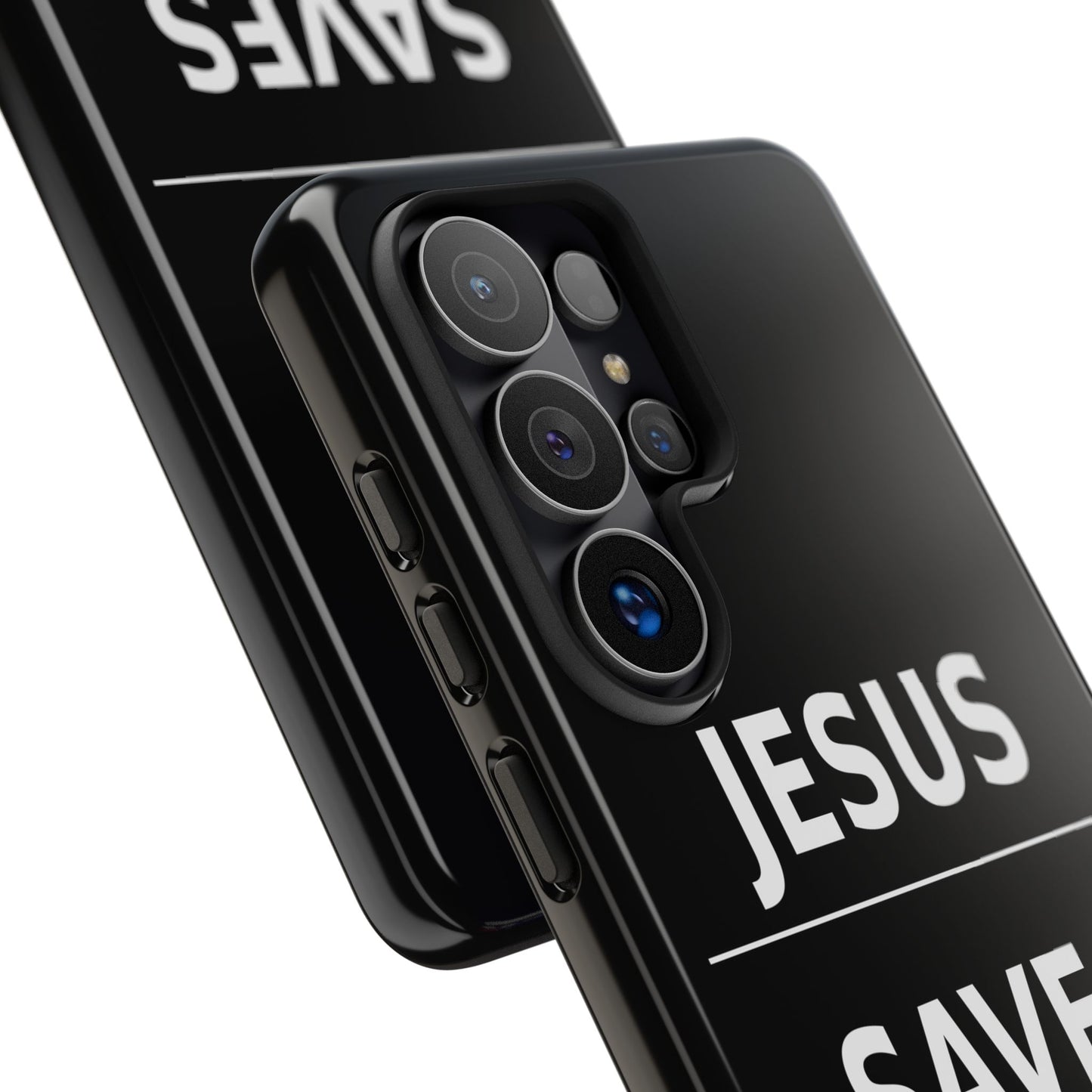 Jesus Saves Phone Case Christian Religious Minimalist Black Tough Cover