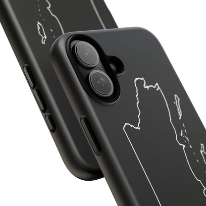 Belize Outline Phone Case – Minimal Country Map Tough Case (iPhone, Samsung, Pixel)