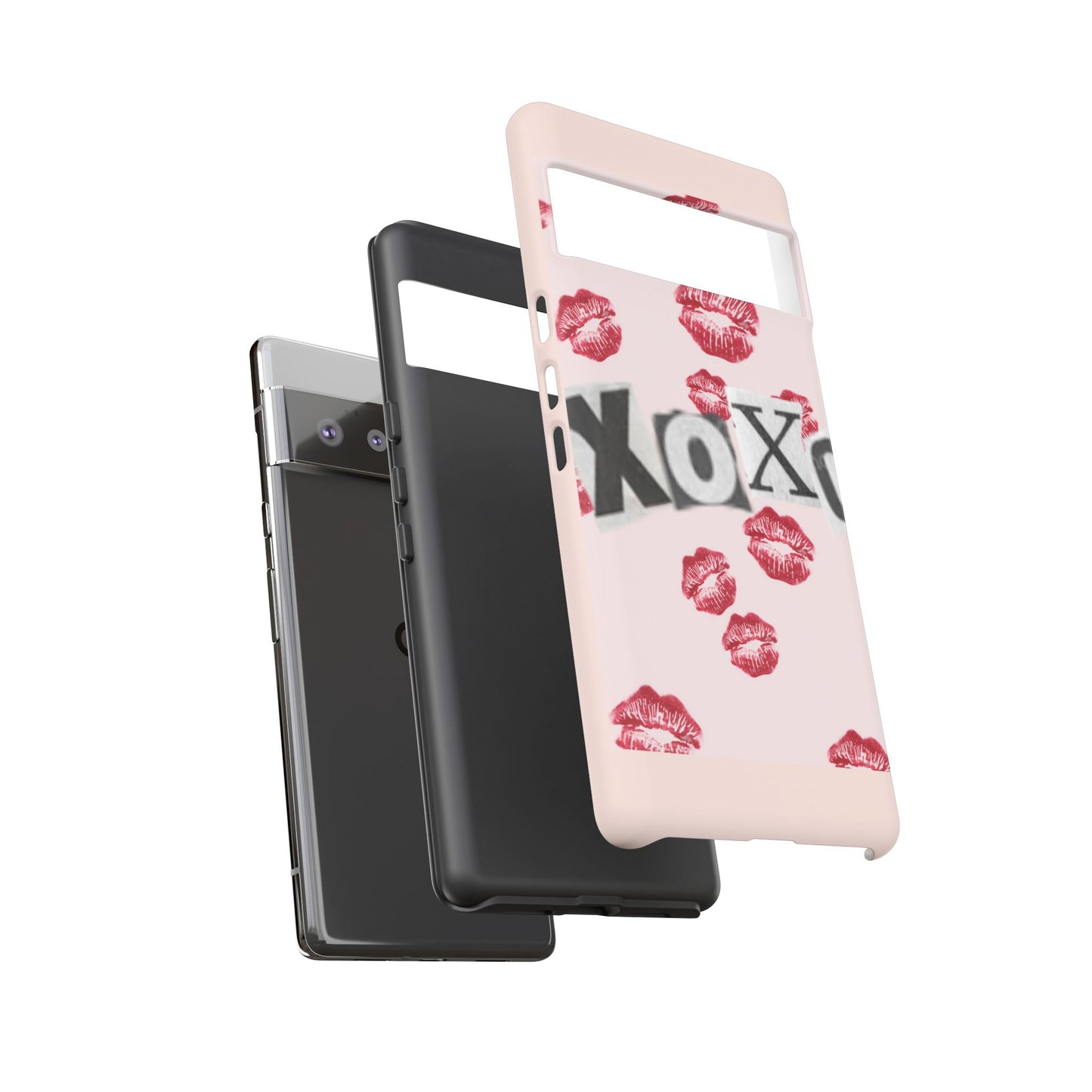 XOXO Kiss Print Phone Case | Coquette Valentine Aesthetic | Cute Pink Lipstick Kiss Tough Case for iPhone & Samsung
