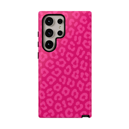 Hot Pink Leopard Print Phone Case – Bold Coquette Leopard Tough Case