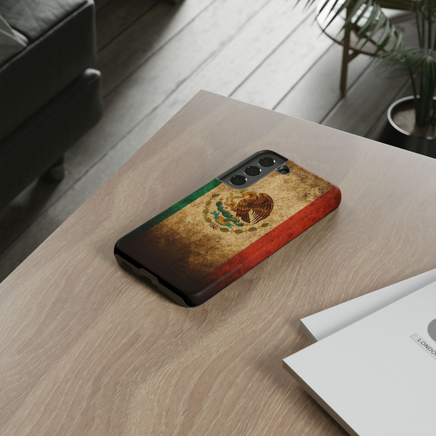 Vintage Mexico Flag Phone Case – Mexican Pride Grunge Flag Aesthetic Tough Case