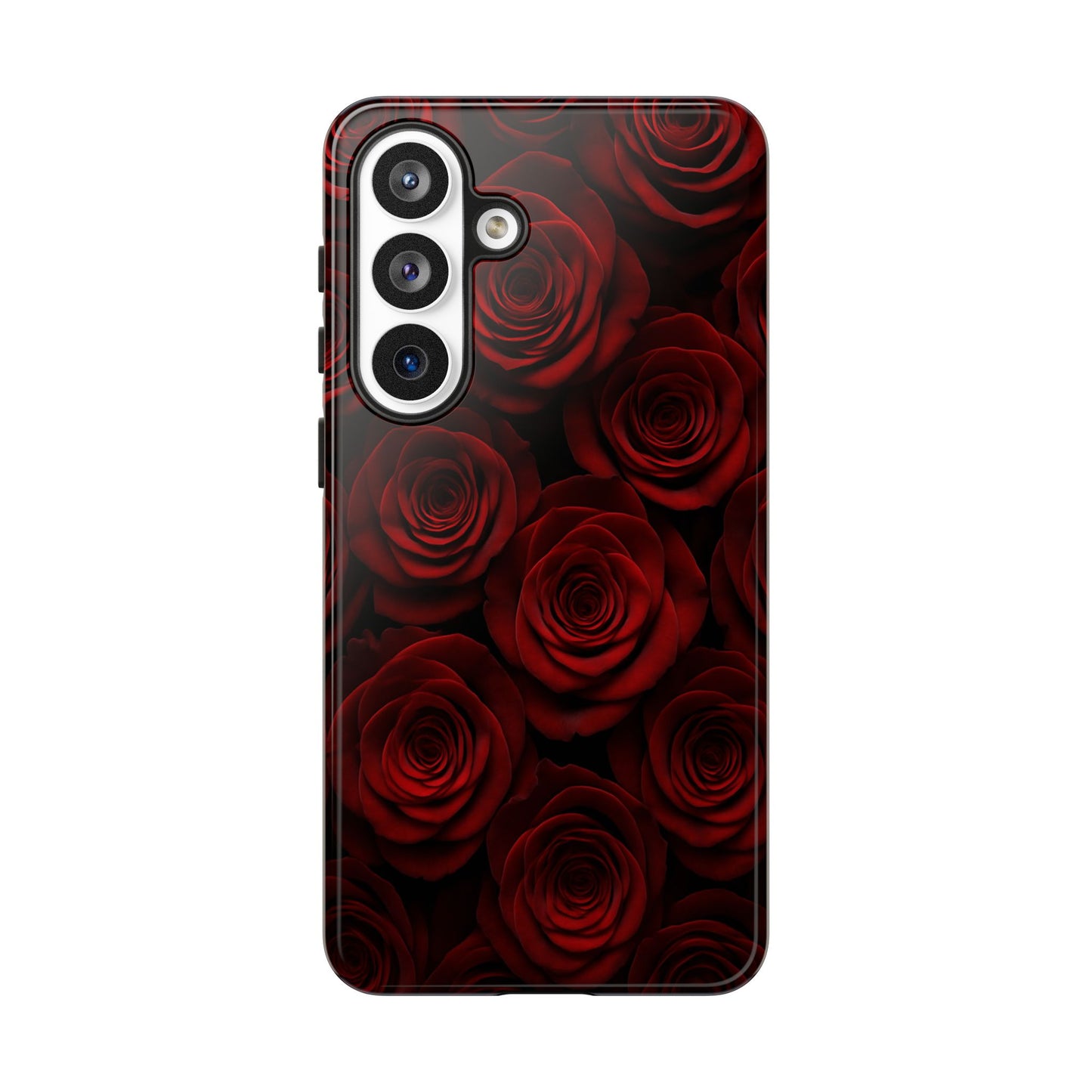 Dark Red Rose Phone Case – Gothic Floral Tough Case (iPhone, Samsung, Pixel)