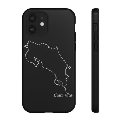 Costa Rica Outline Phone Case – Minimal Country Map Tough Case (iPhone, Samsung, Pixel)