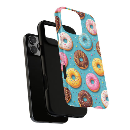 Cute Donut Pattern Phone Case – Colorful Sprinkles Dessert Design for Iphone, Samsung Galaxy and Pixel