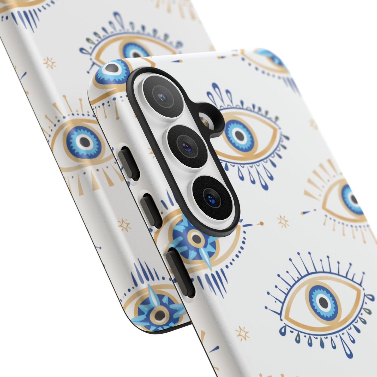 Blue Evil Eye Phone Case – Protective Slim Shockproof Cover for Iphone, Samsung Galaxy and Pixel