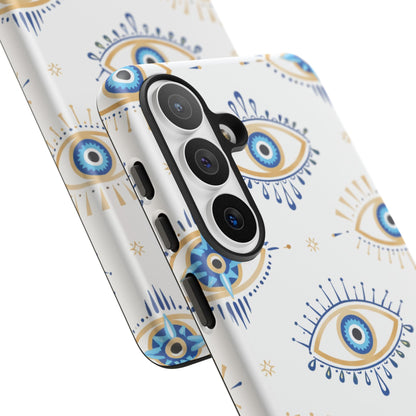 Blue Evil Eye Phone Case – Protective Slim Shockproof Cover for Iphone, Samsung Galaxy and Pixel