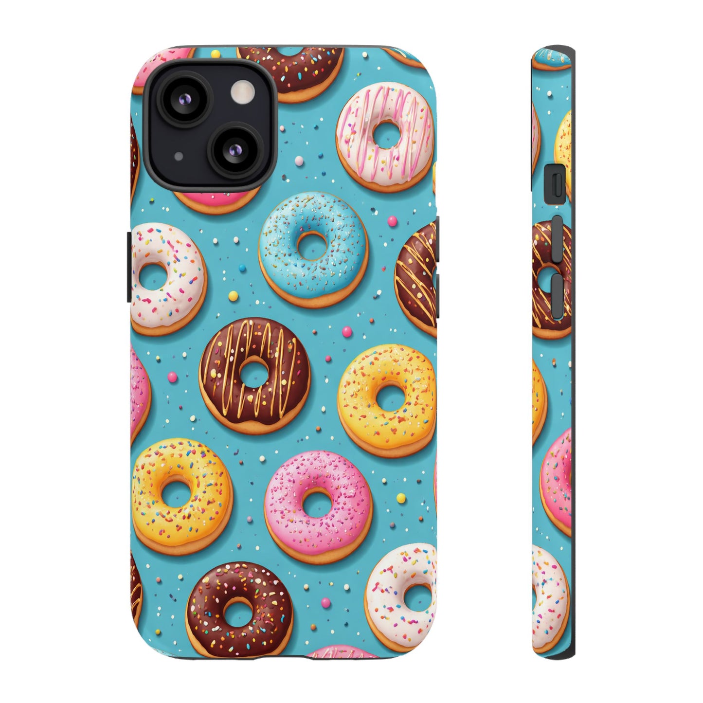Cute Donut Pattern Phone Case – Colorful Sprinkles Dessert Design for Iphone, Samsung Galaxy and Pixel