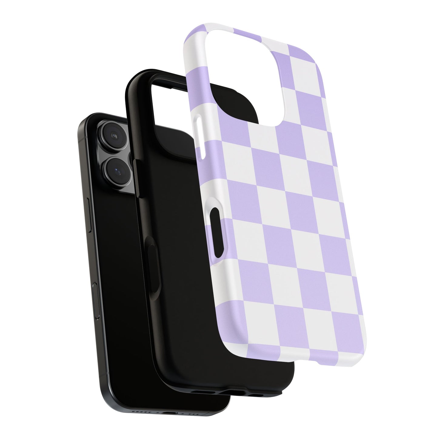 Lavender Checkerboard Phone Case | Pastel Aesthetic Tough Case