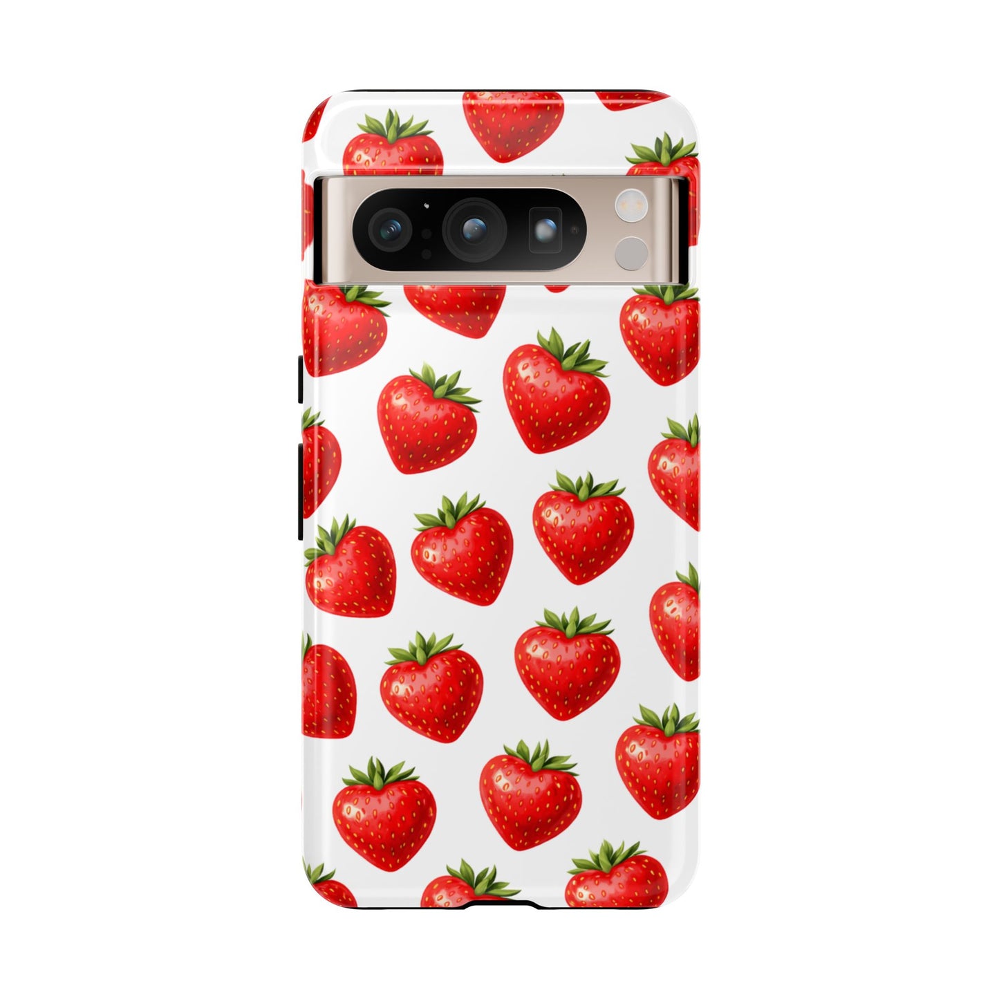 Cute Strawberry Phone Case – Aesthetic Fruit Pattern Protective Cover for Iphone, Samsung Galaxy and Pixel