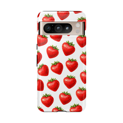 Cute Strawberry Phone Case – Aesthetic Fruit Pattern Protective Cover for Iphone, Samsung Galaxy and Pixel