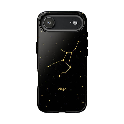 Virgo Zodiac Constellation Phone Case – Luxe Gold Celestial Cover