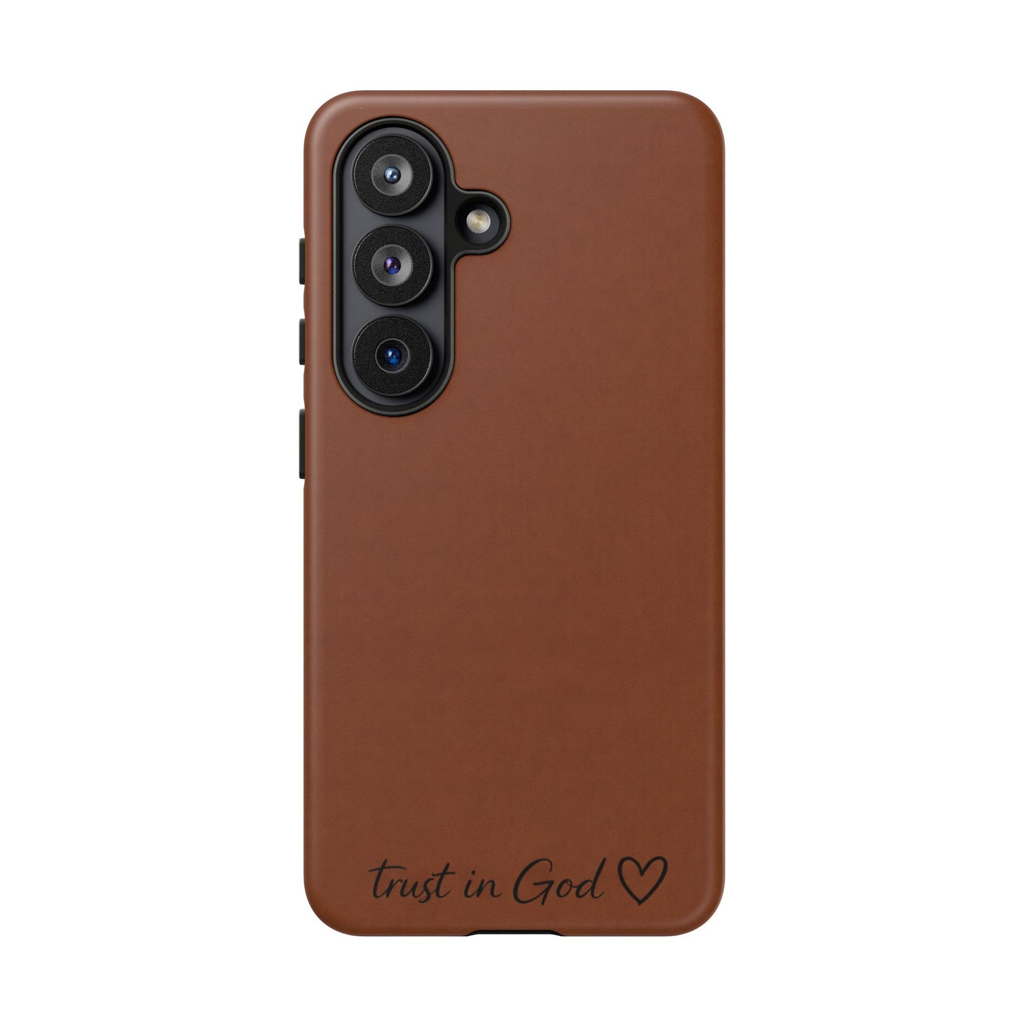 Trust in God Phone Case – Brown Christian Tough Cover