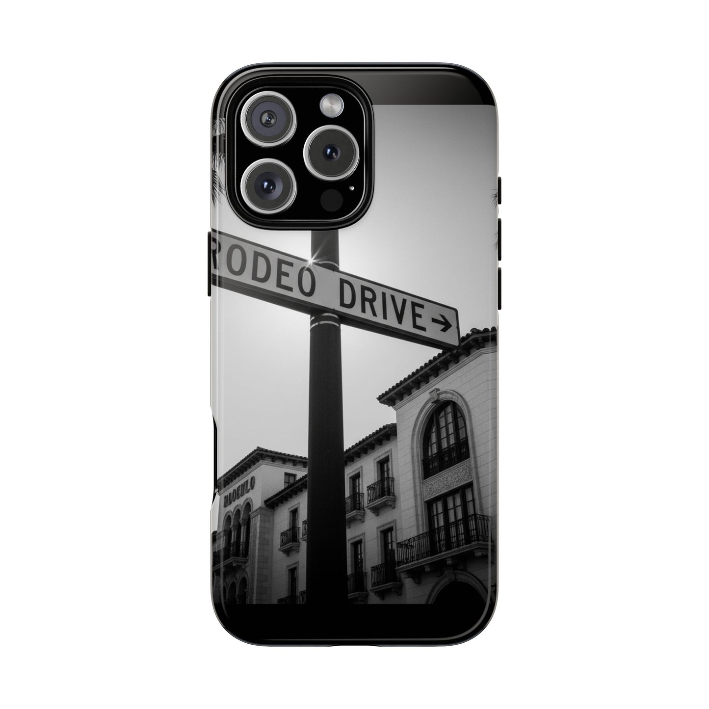 Rodeo Drive Phone Case | Los Angeles Aesthetic Black & White Photography | Luxury LA Street Tough Case for iPhone & Samsung